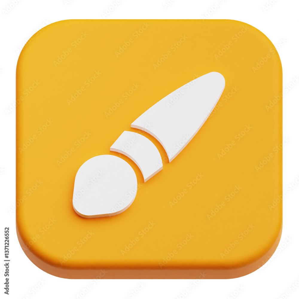 Poster app user interface 3d icon isolated on the transparent background