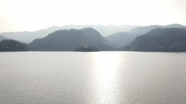 lake and mountains
