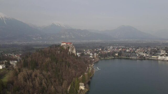 view of the castle on Bled Lake