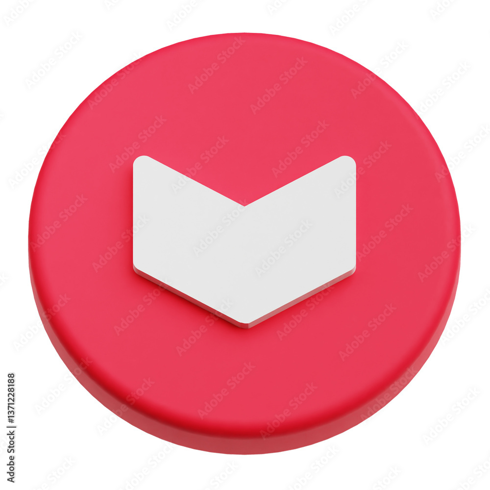 Poster app user interface 3d icon isolated on the transparent background