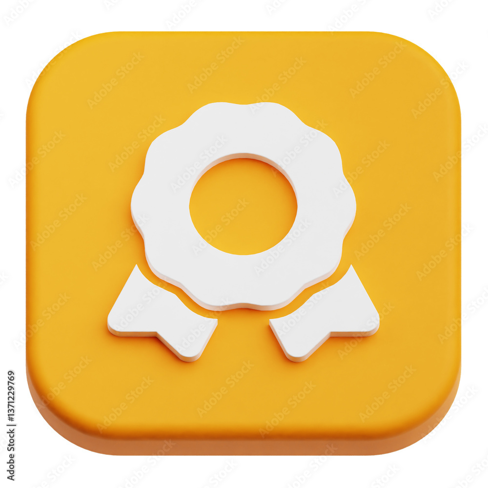 Poster app user interface 3d icon isolated on the transparent background