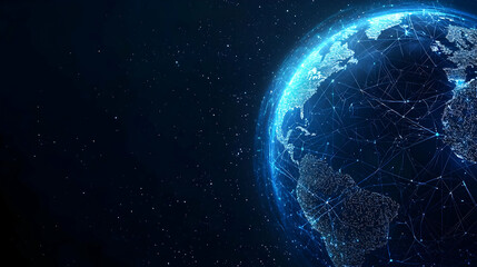 Abstract Glowing Planet Earth Design