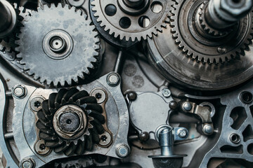 A CloseUp View of Intricate Mechanical Gears and Their Various Components and Mechanisms