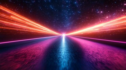 High-Energy Background with Neon Center Light Bursts 