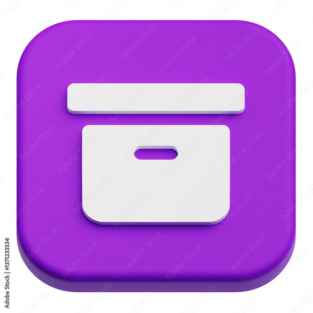 Poster app user interface 3d icon isolated on the transparent background