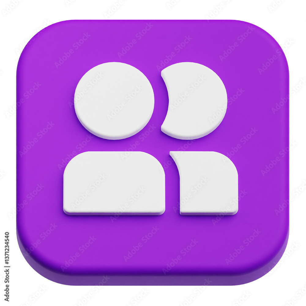 Poster app user interface 3d icon isolated on the transparent background
