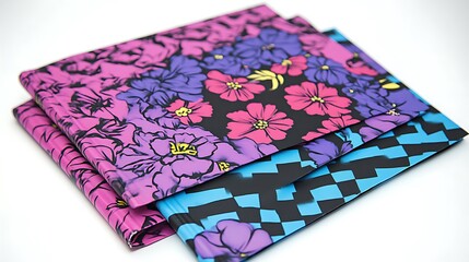 Colorful Floral Patterned Stationary Items Overlaid With Detailed Design