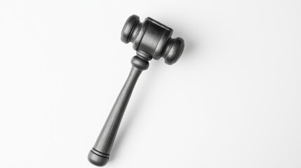 Judge's gavel on white background