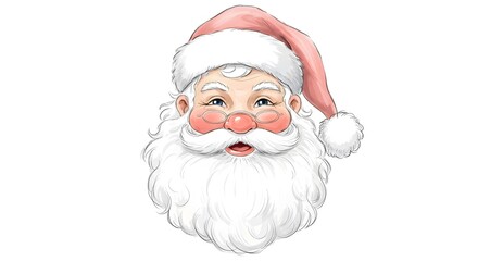 Colored Santa Claus illustration with warm tones