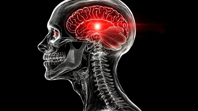 Exploring the intricate structure of the human brain and nervous system in detailed anatomical illustration
