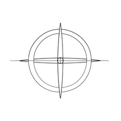  goal icon  target marketing icon vector continuous line drawing