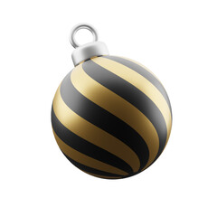 black gold xmas Icon 3D Render