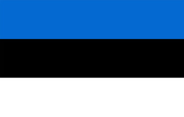 Obraz premium Estonia flag. Official colors and proportion. National Estonia flag.