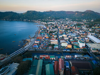 aerial view of the city