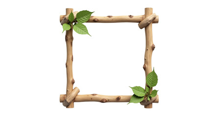 wooden branch frame (png)