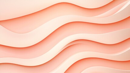 Obraz premium abstract peach-colored wavy lines creating soothing pattern. modern design concept for interior decoration or website background. calming, elegant texture for branding.