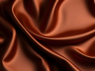 Fototapeta premium Brown Silk Fabric Texture Background, Smooth and Wavy Material, Elegant Textile, Luxury Design, Backgrounds, Wallpaper, Silk Texture.