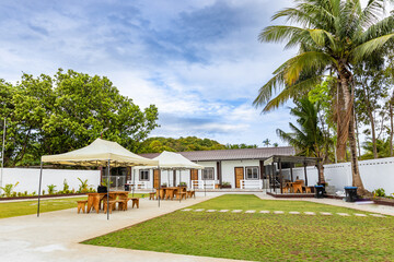 tropical resort hotel