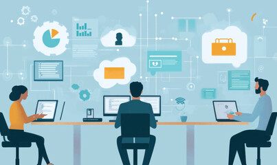 Cyber Security Team Monitoring Firewalls and Espionage Alerts in Professional IT Setting
