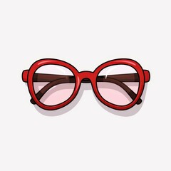 Fototapeta premium A quirky cartoonstyle glasses accessory with heartshaped lenses that adds a playful twist to any outfit