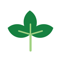 Vector image of green tree leaves icon with white background