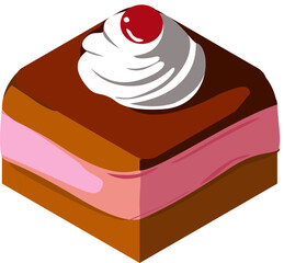 chocolate cake with cherry