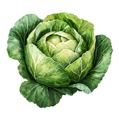 Obraz premium Cabbage clipart isolated on white background.PNG