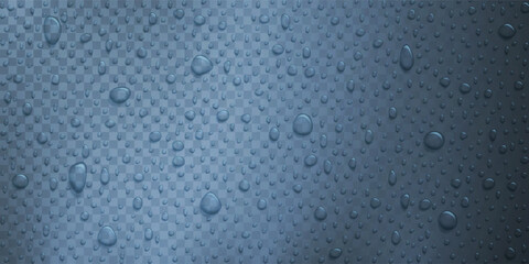 Vector Water drops on glass. Rain drops on transparent background