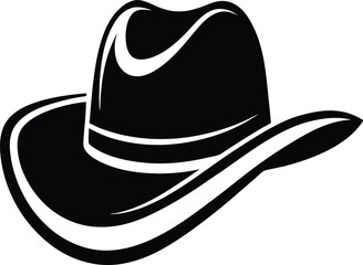 Cowboy hat silhouette, Cowboy Hat line art, Cowgirl and Cowboy Hat  vector illustration 