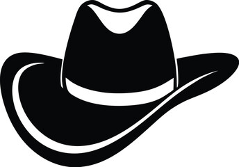 Cowboy hat silhouette, Cowboy Hat line art, Cowgirl and Cowboy Hat  vector illustration 
