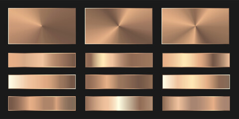 Bronze background texture vector icon seamless pattern. Light, realistic, elegant, shiny, metallic and bronze gradient illustration. Mesh vector. Design for frame, ribbon, coin, abstract