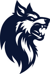 Wolf Head Vector Logo Aggressive Mascot Design