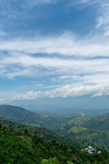 A Mature Latino Man, with Gray Hair, Taking in the Breathtaking Scenery of the Colombian Mountains
