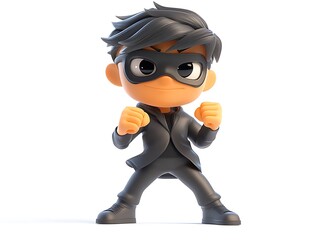 Action hero character posing digital art studio background dynamic concept