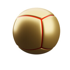 Fototapeta premium Gold Sport Ball Petanque 3D Render