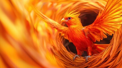 Fototapeta premium Phoenix rising an inspirational journey of overcoming bankruptcy and achieving financial recovery