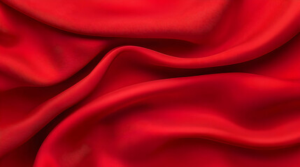 Red Fabric Texture With Deep Color And Drape