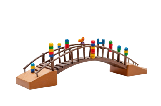 Toy bridge with a bridge concept