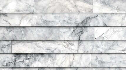 White marble tiles in horizontal rows
