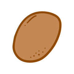 Healthy Kiwi Fruit Doodle Illustration  on Transparent Background 