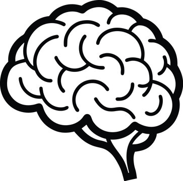 recommend clip art: Brain side view silhouette, brain or mind side view flat vector icon for medical apps and websites 