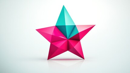 Geometric Star Design with Vibrant Colors and Modern Aesthetic for Creative Projects