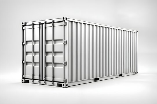 Industrial Shipping Container Mockup Highlighting Transport and Logistics