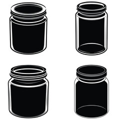 Mason Jar Silhouette Set 