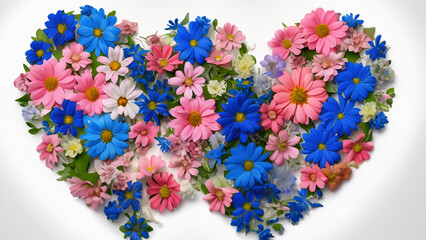 Heart shape flowe. Valentine concept.