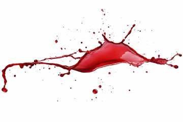 Abstract Photo of Red Paint Splash Against White Background