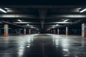 Obraz premium Interior of a empty public garage