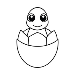 Obraz premium funny easter egg coloring book