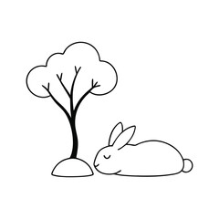 mouse and tree coloring book