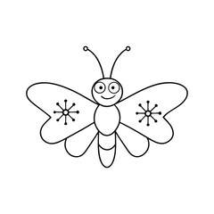butterfly vector coloring book  illustration
